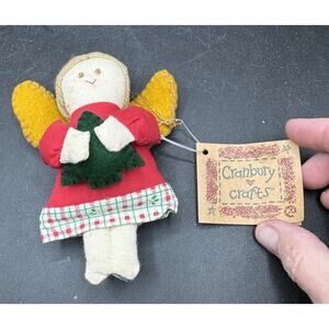 Vintage Cranbury Crafts Angel Handmade Christmas Ornament NWT-S1W